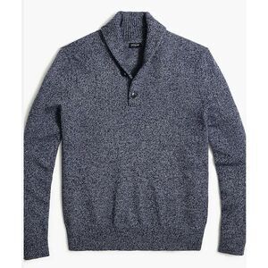 J. Crew Sweater Men's Large Knit Shawl Collar Lambs Wool Blend Soft Long‎ Sleeve
